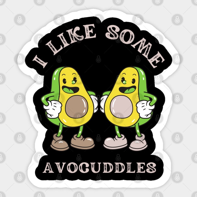 Avocados - I Like Some Avocuddles Sticker by Novelty Depot